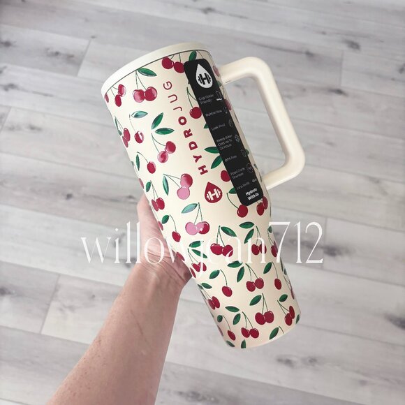 “Cherry" HydroJug 40 oz Traveler Tumbler - Cherries Hydrojug - Picture 1 of 5